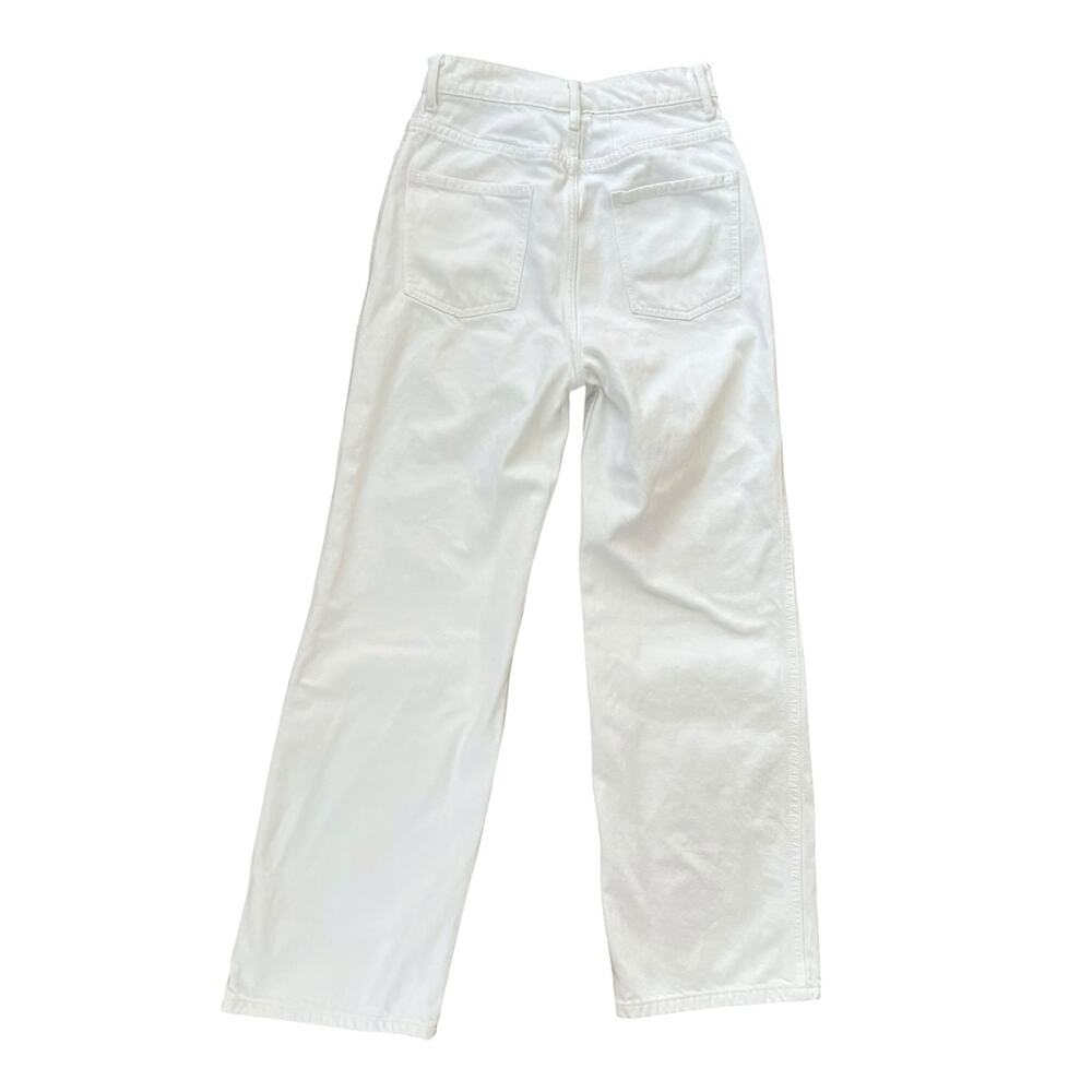 Sandro Paris Women’s White Blanc Denim High Waisted Straight Leg Jeans Size 36 - Picture 8 of 12